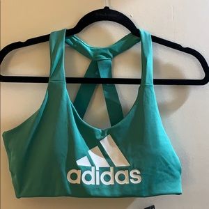 Strappy Teal Adidas Sports Bra